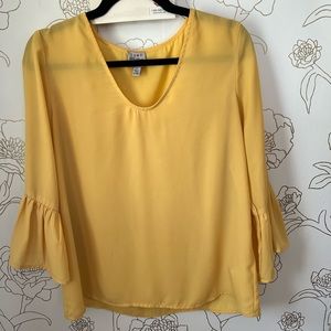 Comp Vintage Women’s 3/4 Bell Sleeve Fashion V Neck Blouse